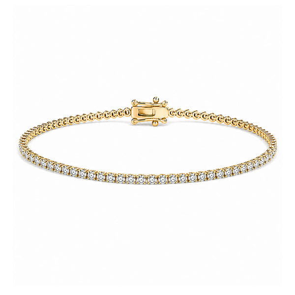 2 ct. tw. Lab Diamond Tennis Bracelet (14K Gold Plated Silver)