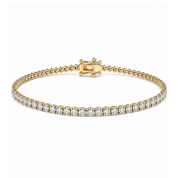 5 ct. tw. Lab Diamond Tennis Bracelet (14K Gold Plated Silver)
