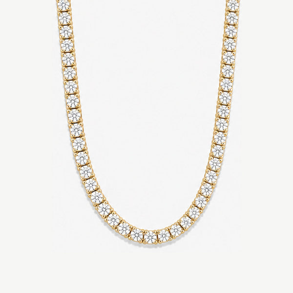 18 ct. tw. Lab Diamond Tennis Necklace (14K Gold Plated Silver)