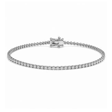 2 ct. tw. Lab Diamond Tennis Bracelet (925 Sterling Silver)