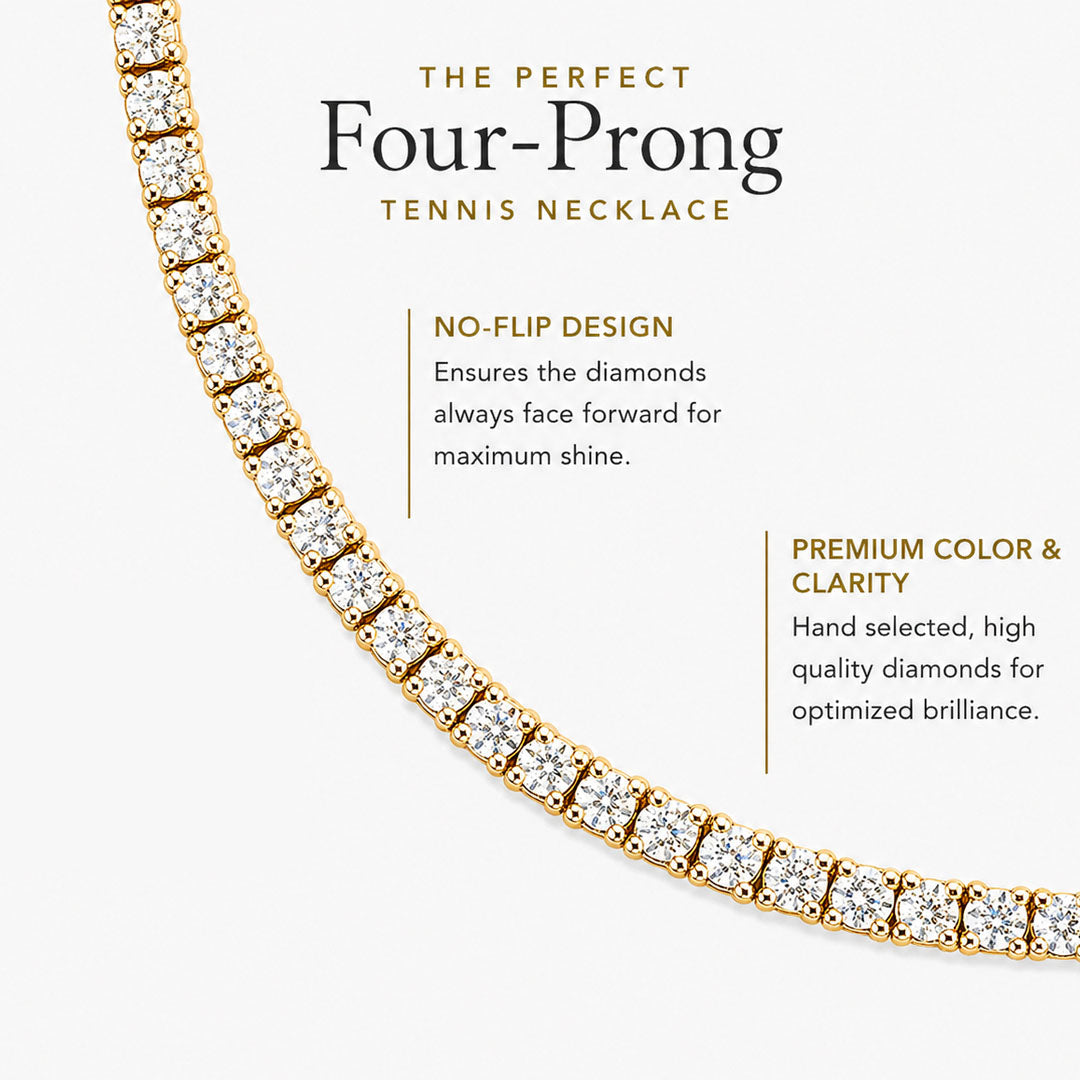 5 ct. tw. Lab Diamond Tennis Necklace (Gold Vermeil)