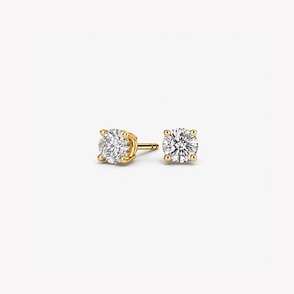 0.25 ct. tw. Lab Diamond Stud Earrings (14K Gold Plated Silver)