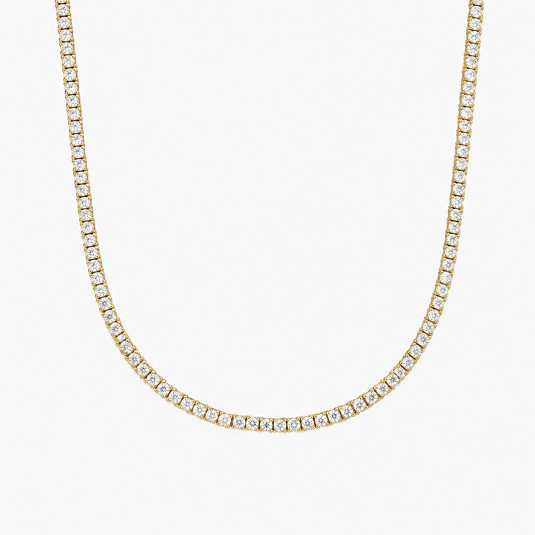 5 ct. tw. Lab Diamond Tennis Necklace (Gold Vermeil)