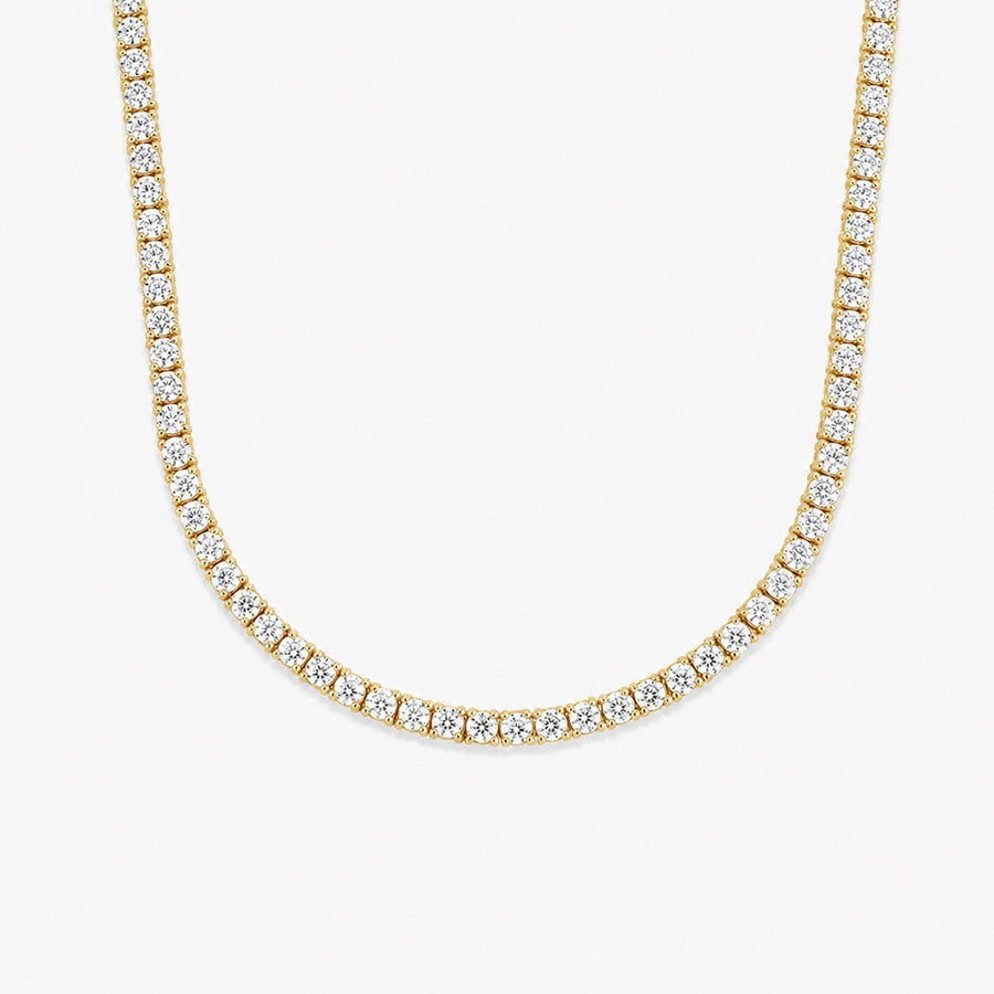 10 ct. tw. Lab Diamond Tennis Necklace (Gold Vermeil)