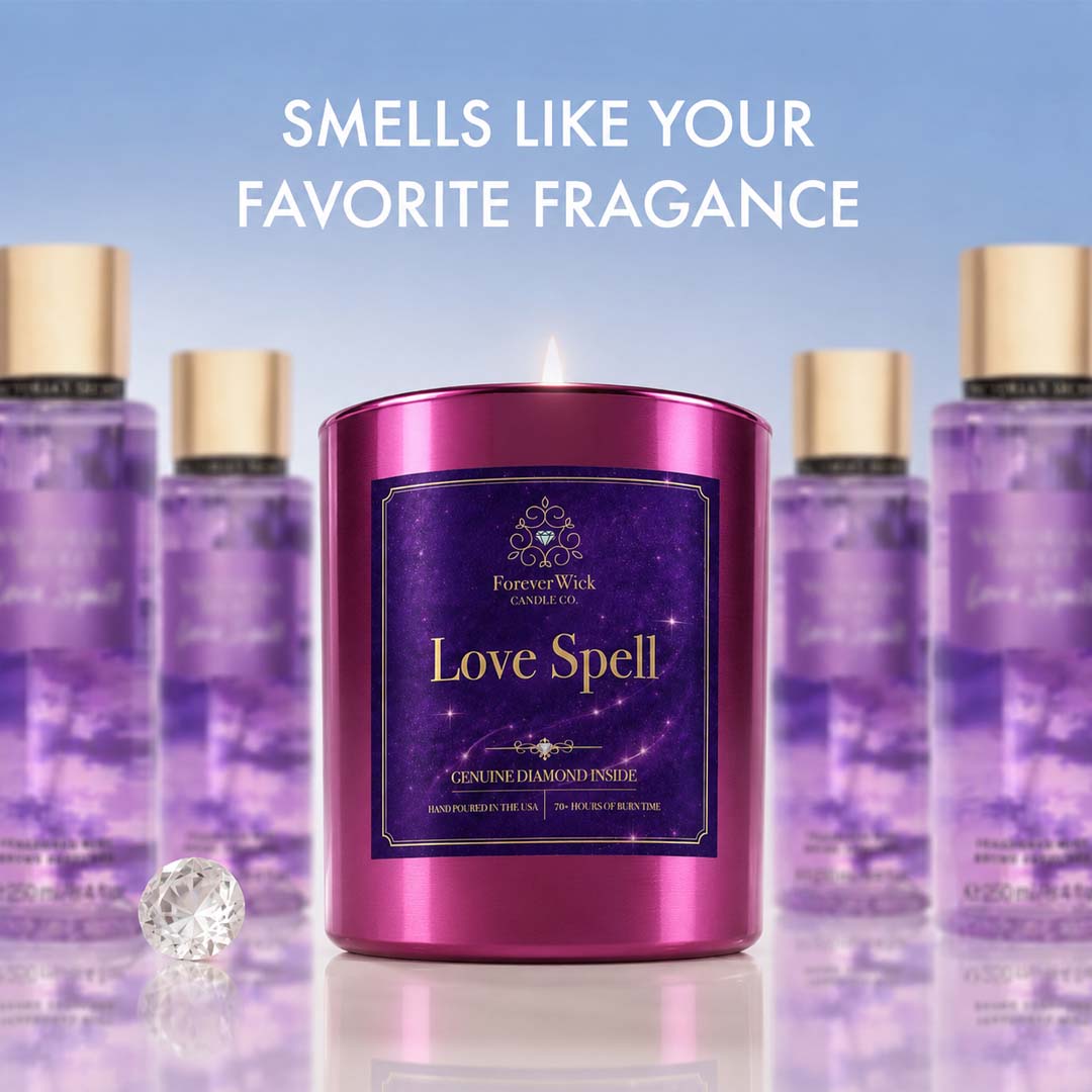 ForeverWick Roses + LoveSpell Diamond Candle Bundle