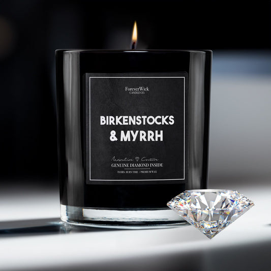 Birkenstocks & Myrrh Diamond Candle