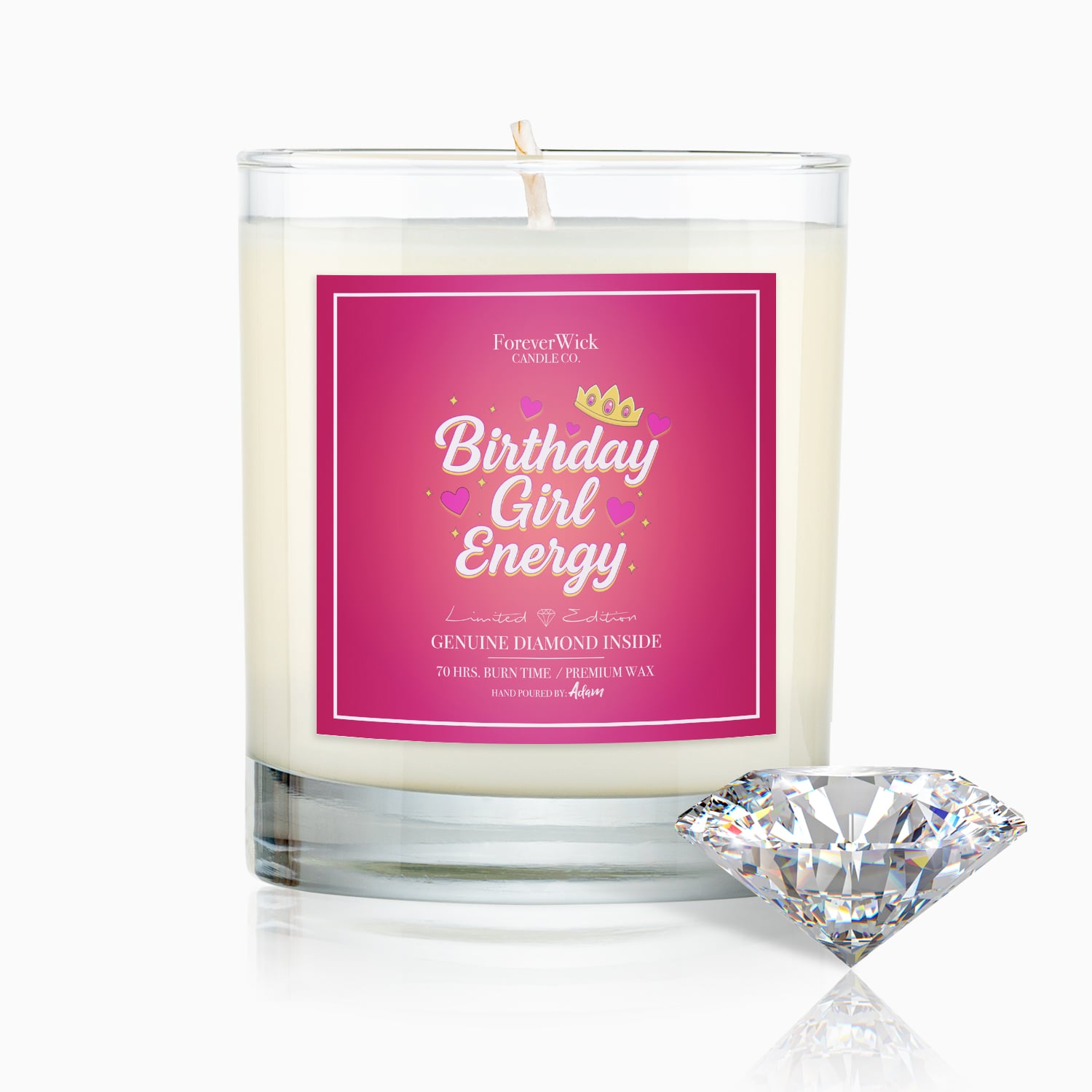 Birthday Girl Energy Diamond Candle