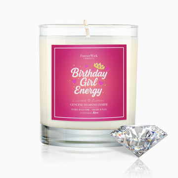 Birthday Girl Energy Diamond Candle