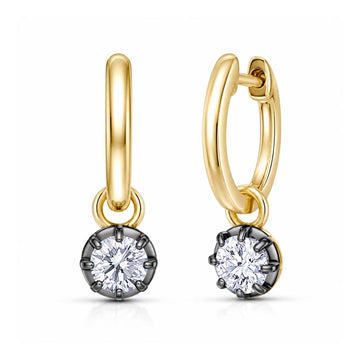 Camille Drop Hoop Earrings