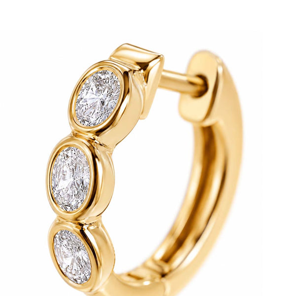 Celeste Bezel Huggie Earrings