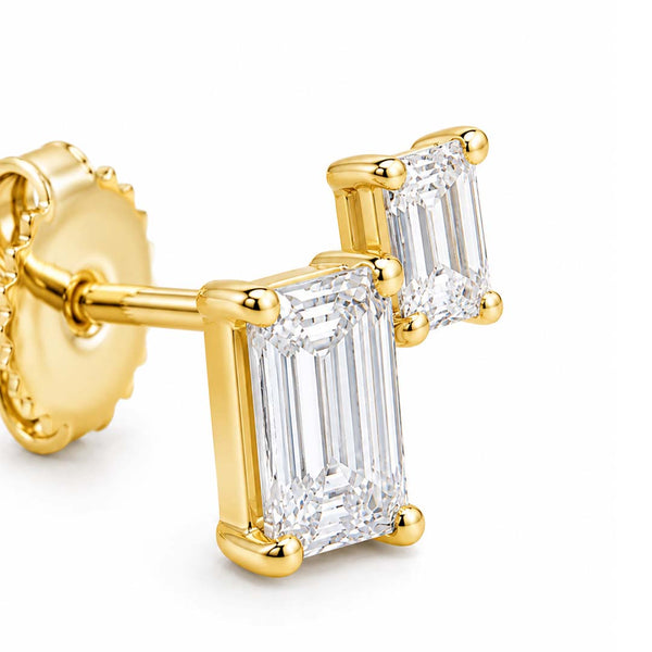Colette Emerald Toi et Moi Stud Earrings
