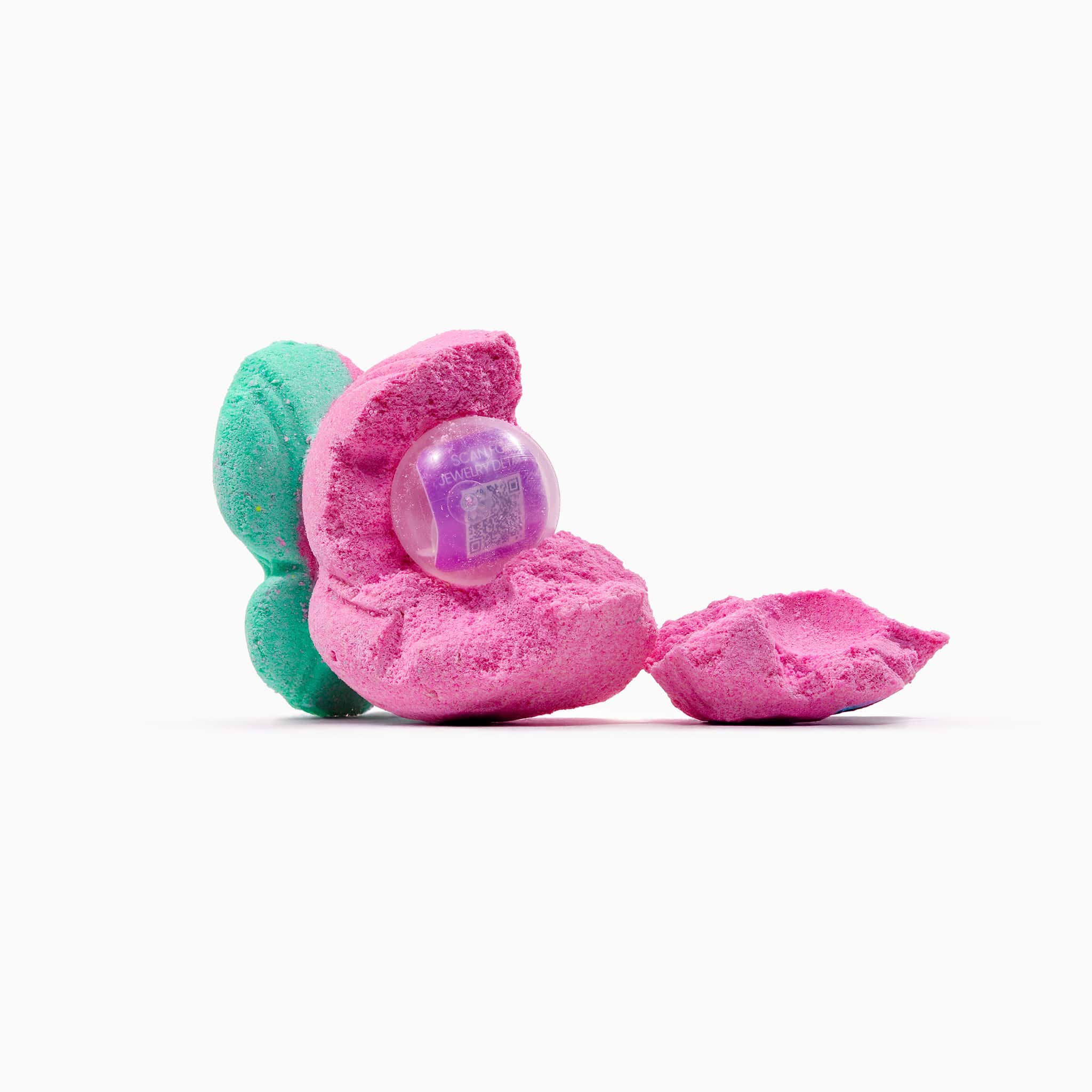 Peach Spark Bath Bomb w/ Surprise 18K Gold-Plated Jewelry Inside