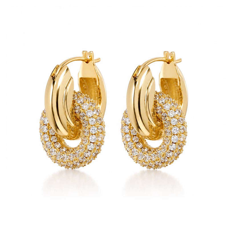 Sienna Interlocking Hoop Earrings
