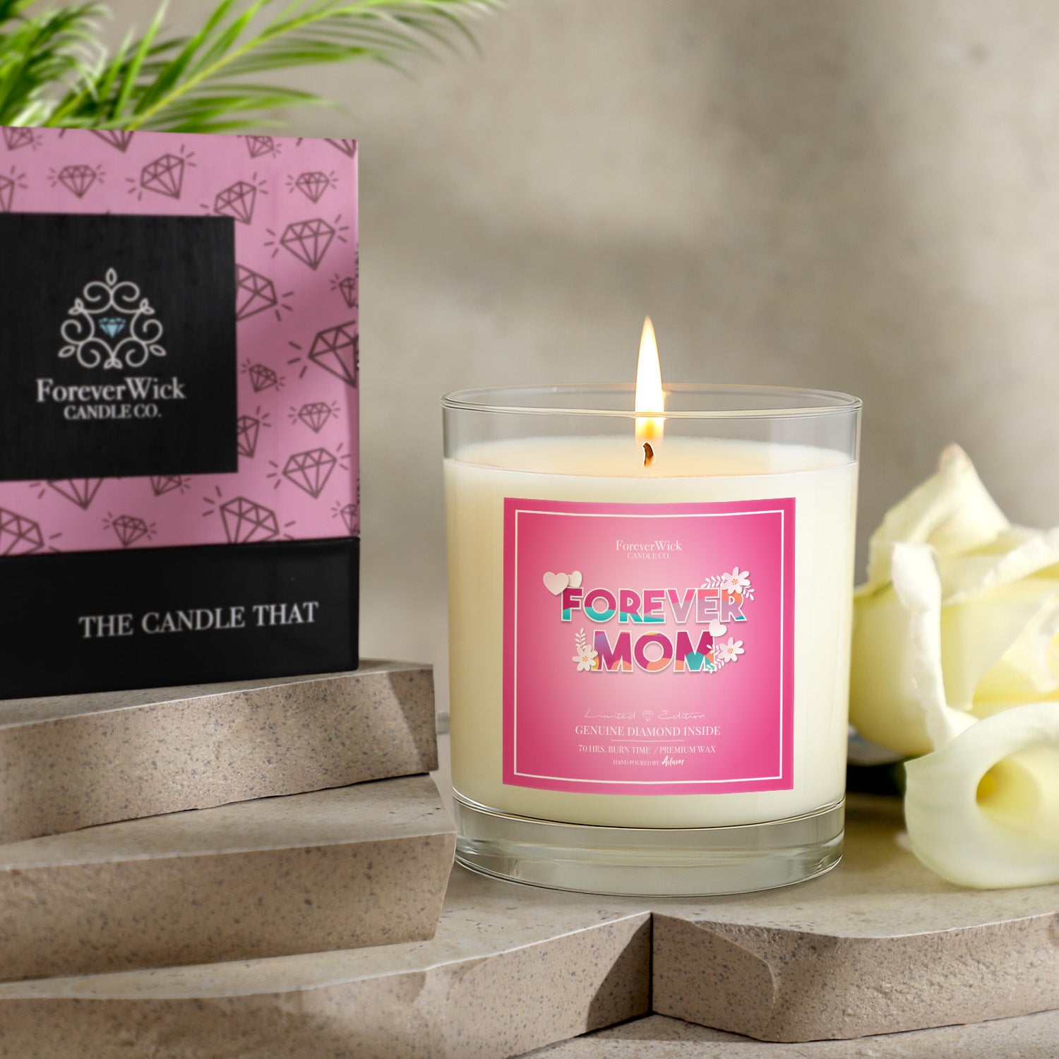 Forever Mom Diamond Candle