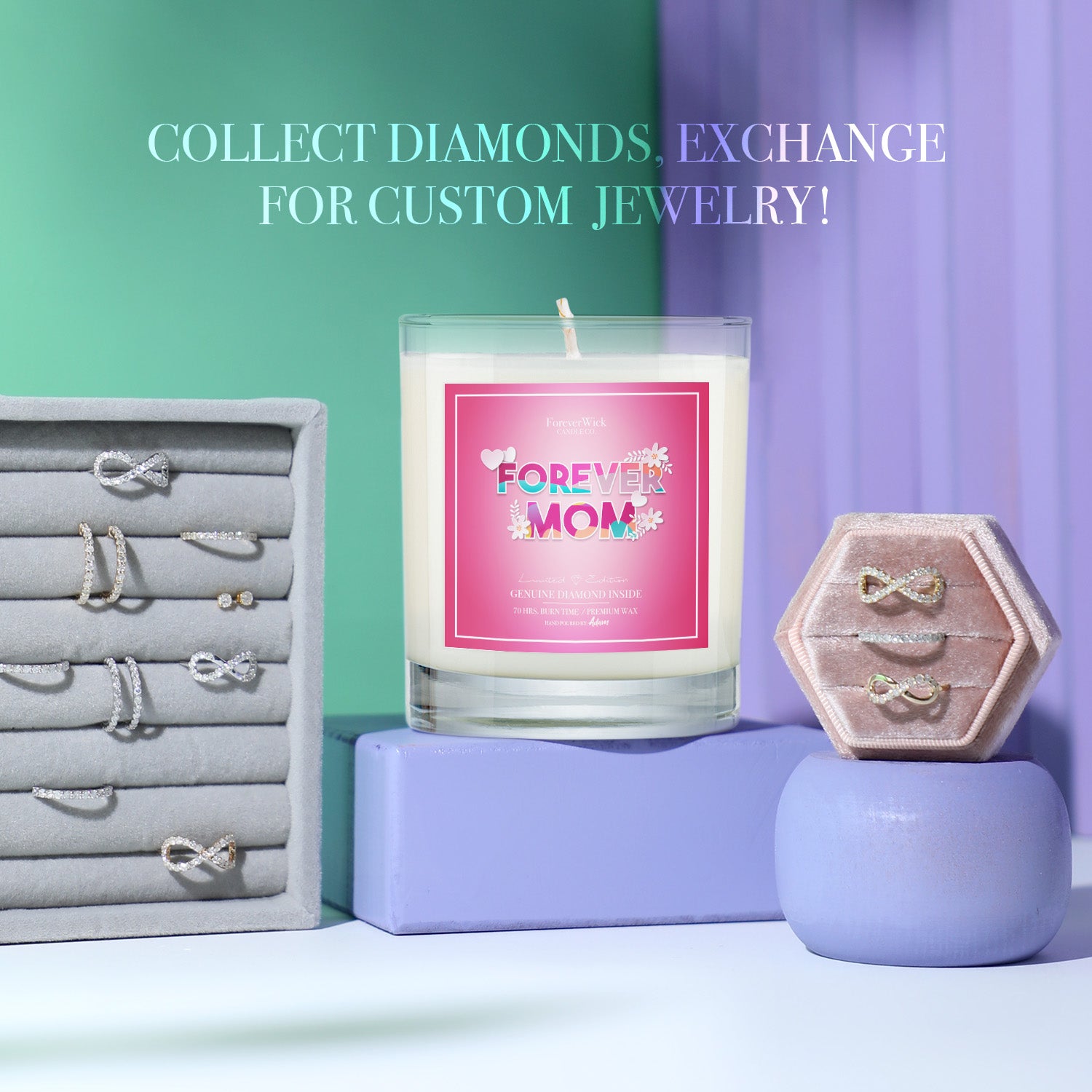 Forever Mom Diamond Candle