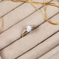 Four Prong Solitaire Diamond Ring (50 Diamonds)