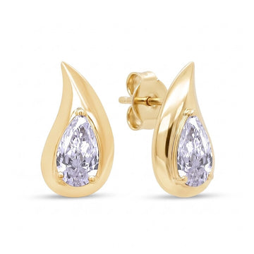 Anouk Pear Teardrop Stud Earrings