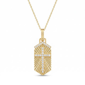 Clemence Shield Medallion Pendant Necklace