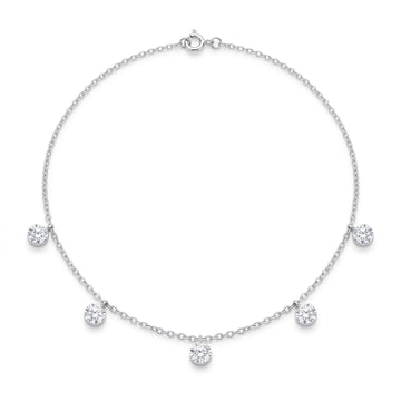Iris Five Stone Station Necklace