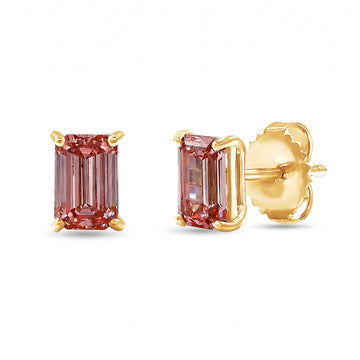 Manon Emerald Solitaire Stud Earrings