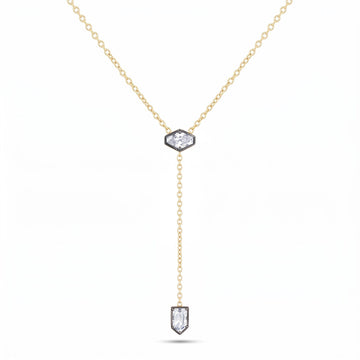 Perle Lozenge Lariat Necklace