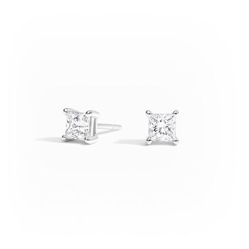 Princess Cut Diamond Stud Earrings