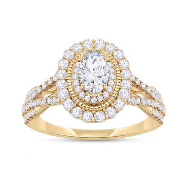 Priya Oval Halo Ring