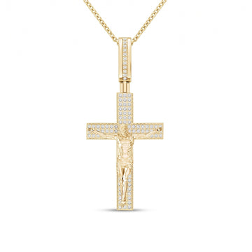 Romy Pavé Crucifix Pendant
