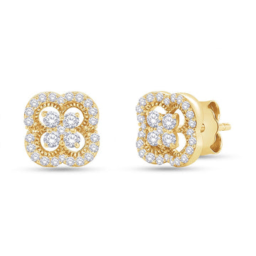 Solene Clover Cluster Stud Earrings
