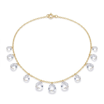 Talia Teardrop Station Necklace