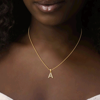 14K Gold Initials Pendants