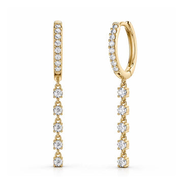 Isabelle Drop Huggie Earrings