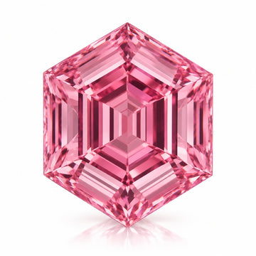 2.01ct Hexagonal Step Cut Fancy Intense Pink VS1 Lab Diamond (IGI Certified)