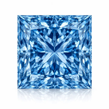2.02ct Princess Cut Fancy Intense Blue VS2 Lab Diamond (IGI Certified)