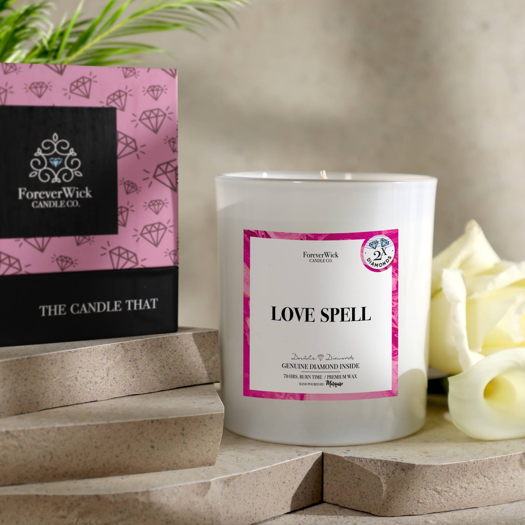 Love Spell Double Diamond Candle