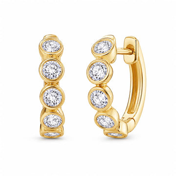Margot Bezel Huggie Earrings