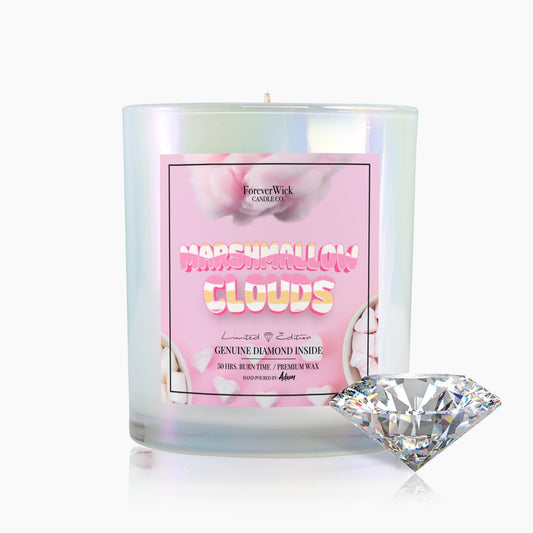 Marshmallow Clouds Diamond Candle