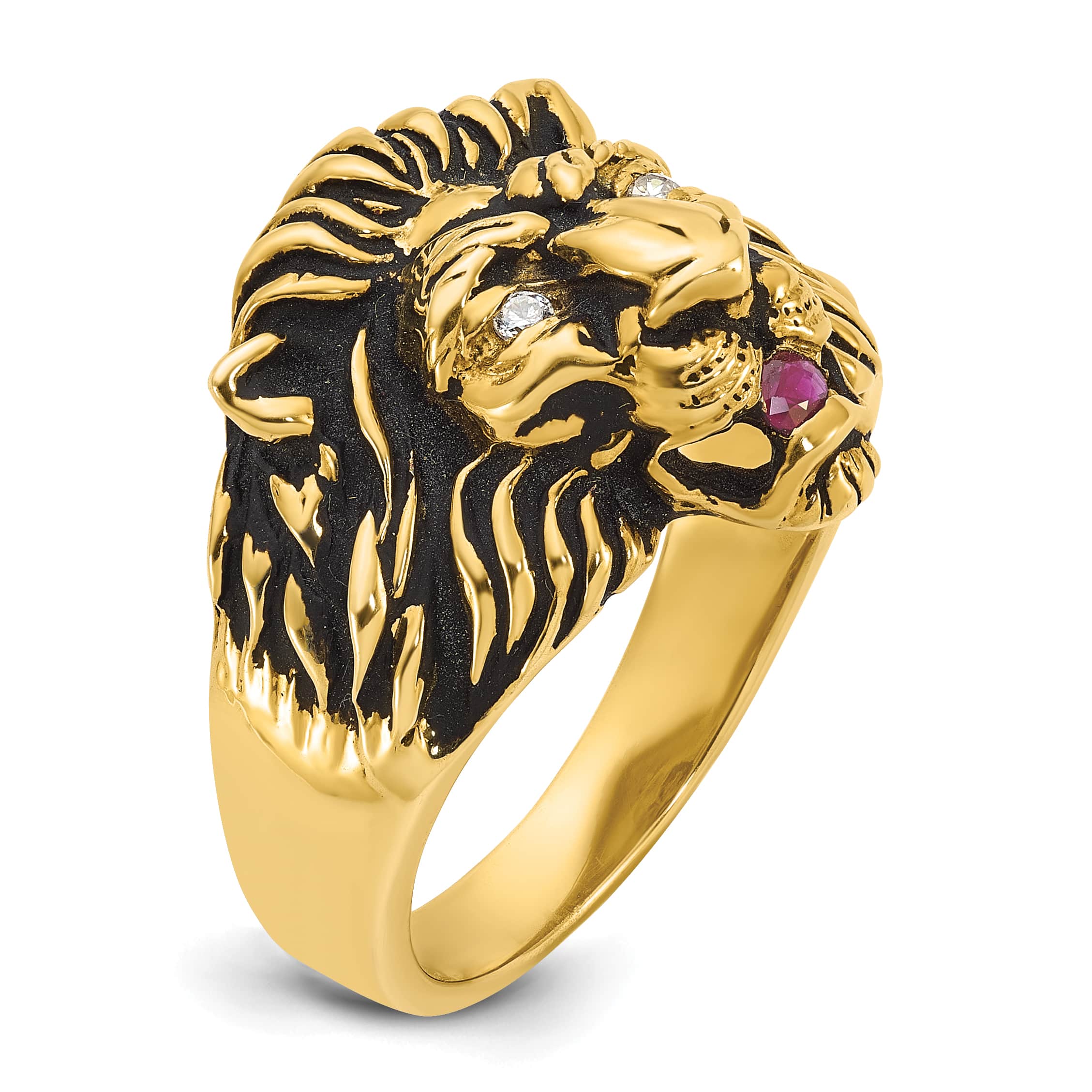 Men's Gold Lion Head Ring | Gold Jewelry USA