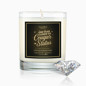 One Year Closer to Cougar Status Diamond Candle
