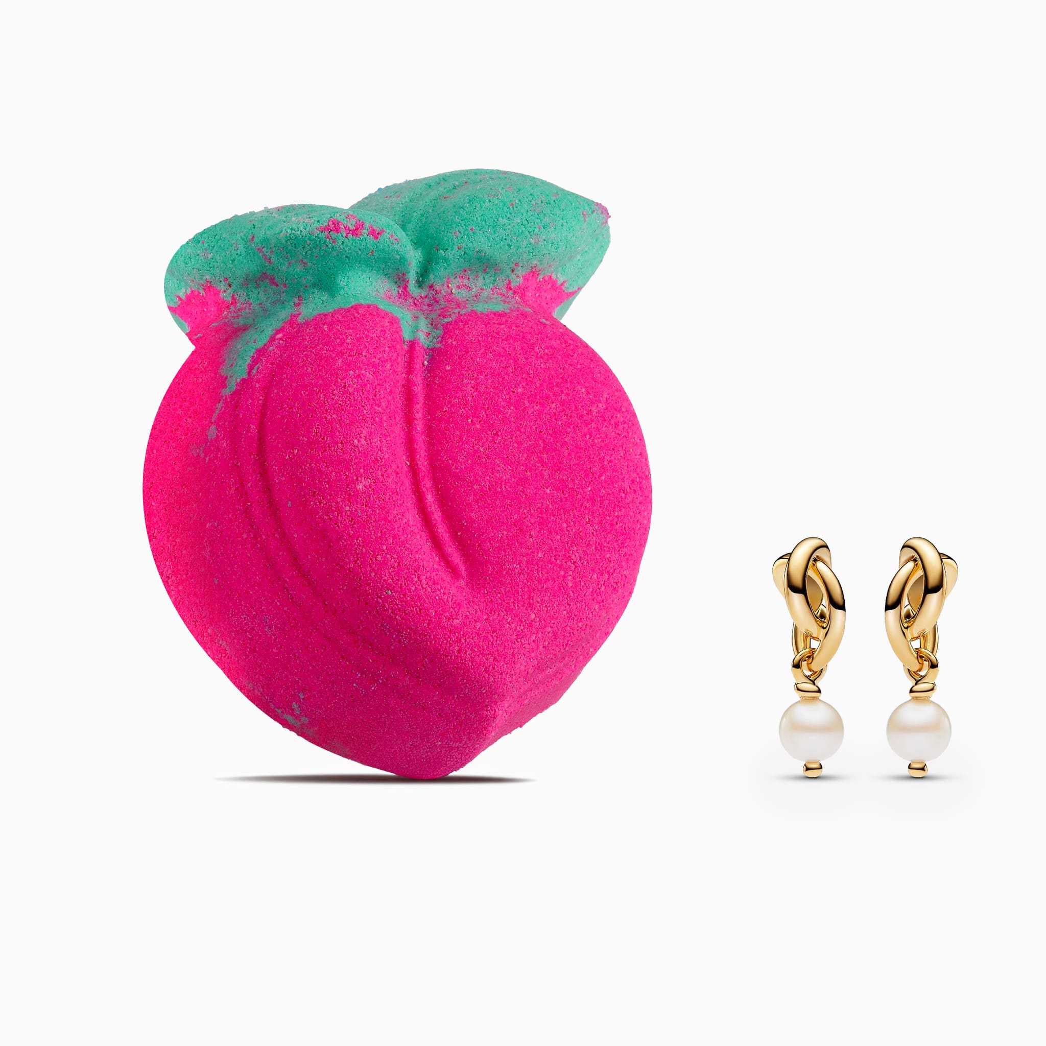 Peach Spark Bath Bomb w/ Surprise 18K Gold-Plated Jewelry Inside