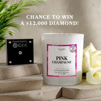 Pink Champagne Double Diamond Candle