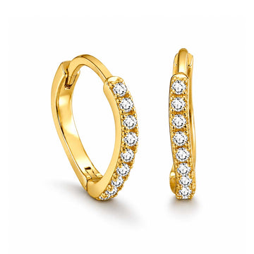 Avery Pavé Huggie Earrings