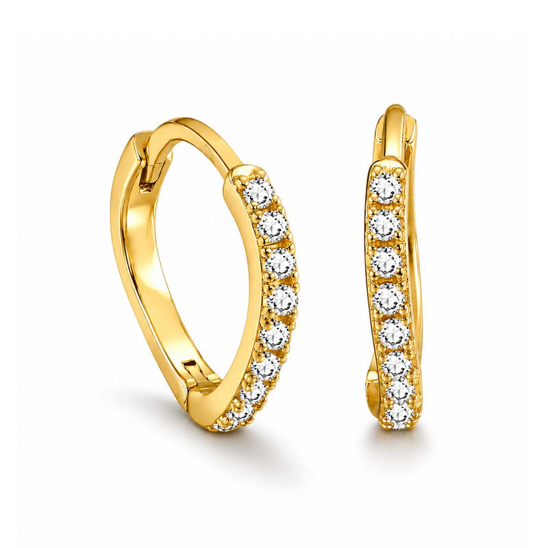 Avery Pavé Huggie Earrings