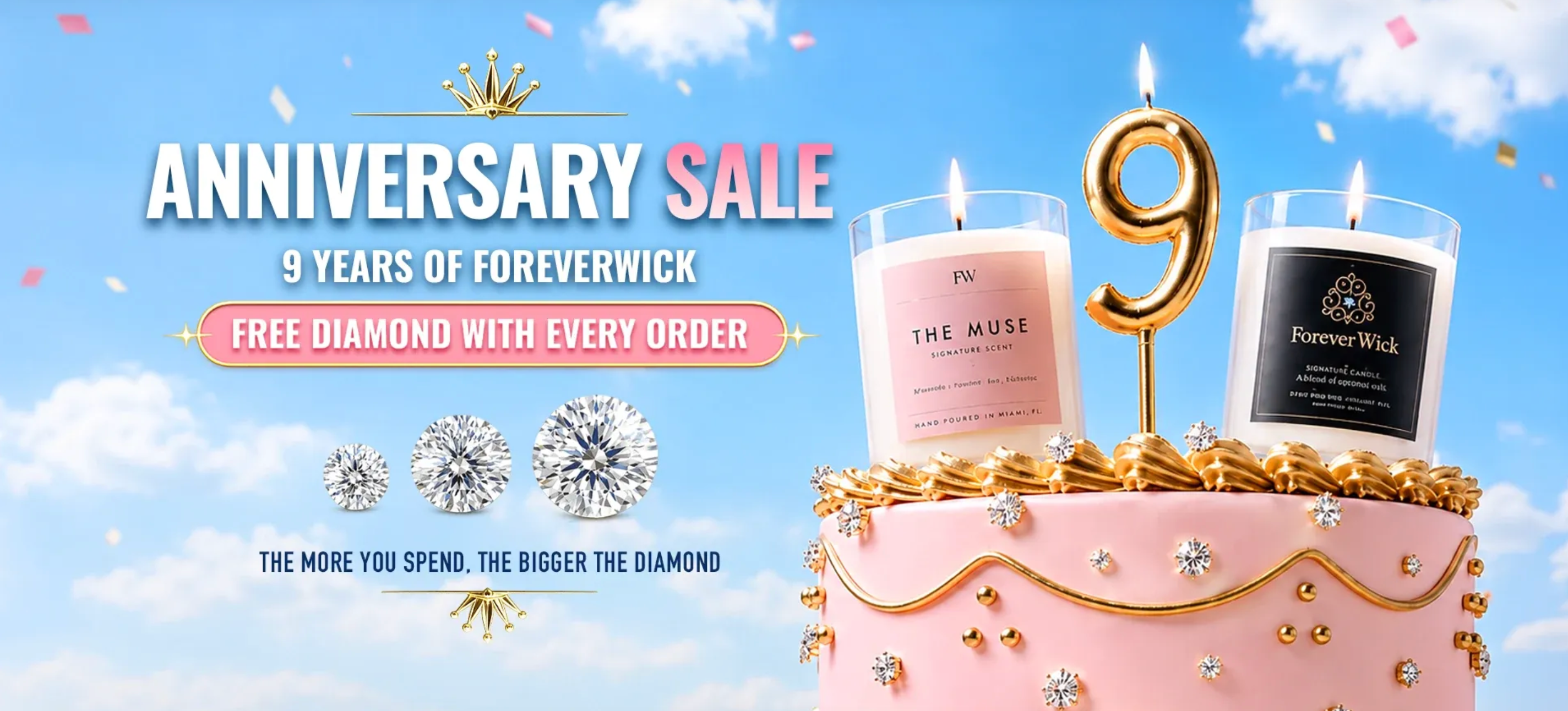 The picture foreverwickcandle.com shows when its homepage is shared