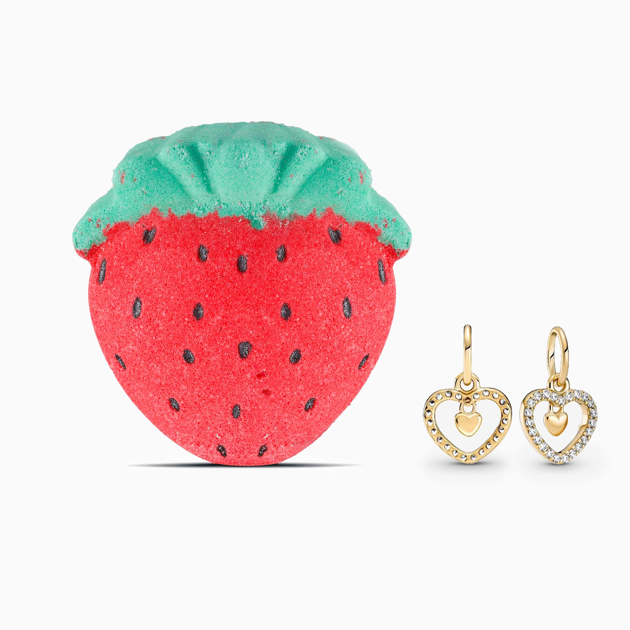 Strawberry Pop Bath Bomb w/ Surprise 18K Gold-Plated Jewelry Inside