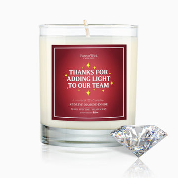 Thanks For Adding Light To Our Team Diamond Candle