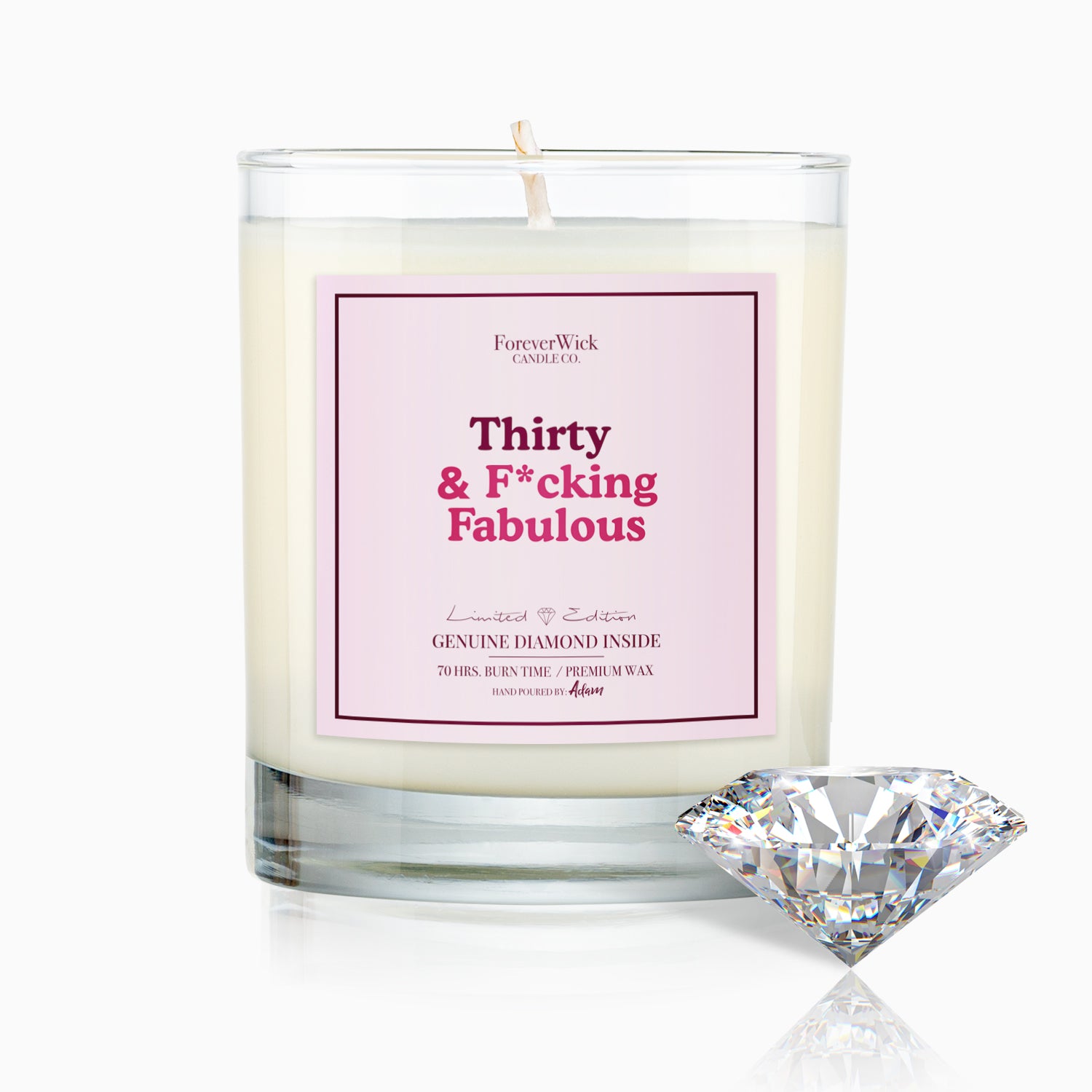 30 & F*cking Fabulous Diamond Candle