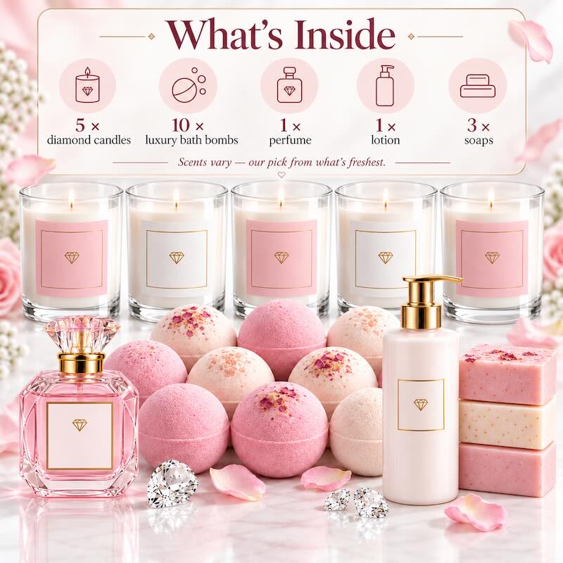 VIP Self-Care Stash — 5 Candles & 10 Bath Bombs