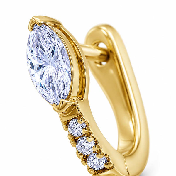 Vivienne Marquise Diamond Huggie Earrings