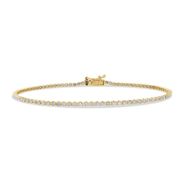 Vivienne Round Cut Lab Diamond Tennis Bracelet (1.30 ct. tw.) in Gold Vermeil